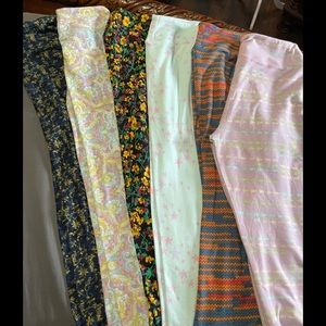 6 pairs LuLaRoe buttery soft leggings girls tween